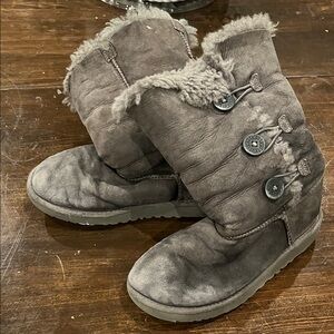 UGG Charcoal Shearling Boots